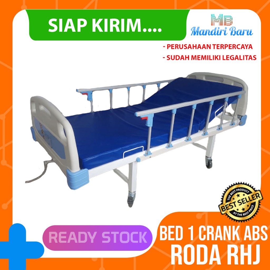 Jual BED PASIEN 1 CRANK ABS, Ranjang Rumah Sakit 1 Engkol, Tempat Tidur ...