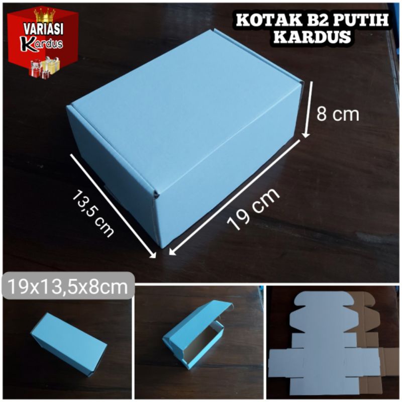 Jual 10pcs KARDUS KOTAK B-2 PUTIH KARTON BOX HAMPERS PACKING DUS DOS ...