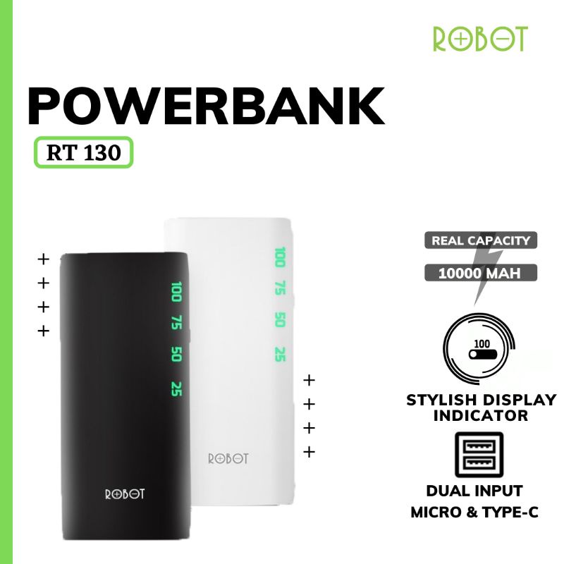 Jual Robot RT-130 PowerBank 10000mAh | Shopee Indonesia