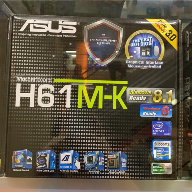 Jual MOTHERBOARD ASUS H61 MK LGA 1155 Shopee Indonesia