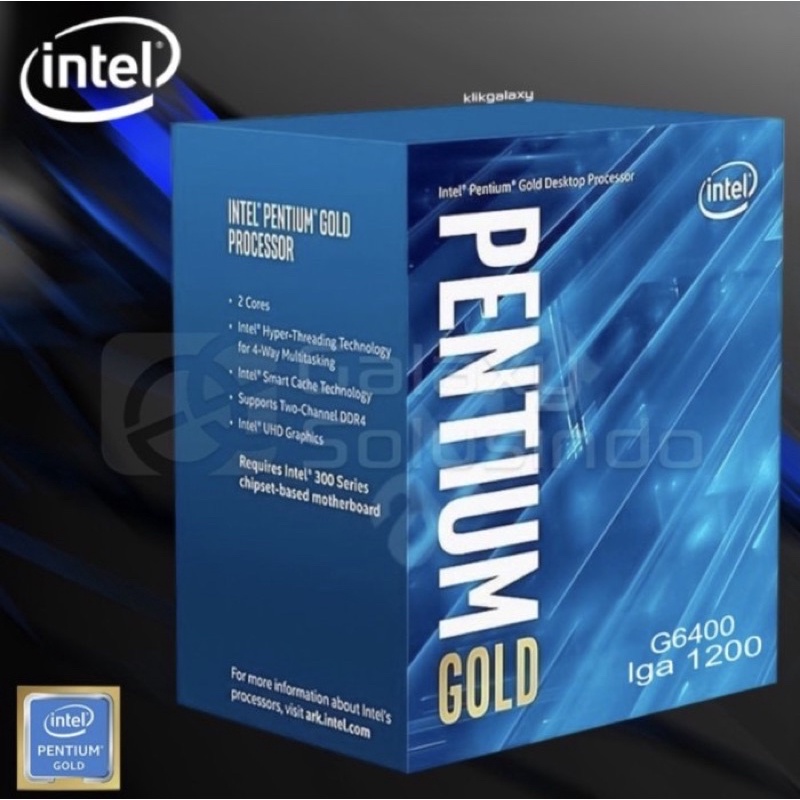 Jual PROCESSOR INTEL PENTIUM GOLD G6400 BOX LGA 1200 | Shopee Indonesia