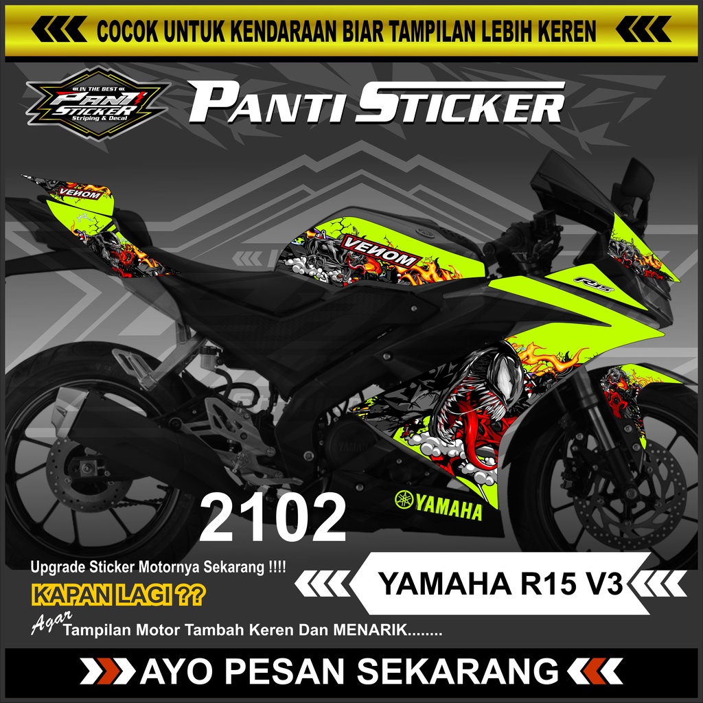 Jual Sticker Murah Striping Yamaha R15 Sticker Striping Skotlet R15 V3 ...