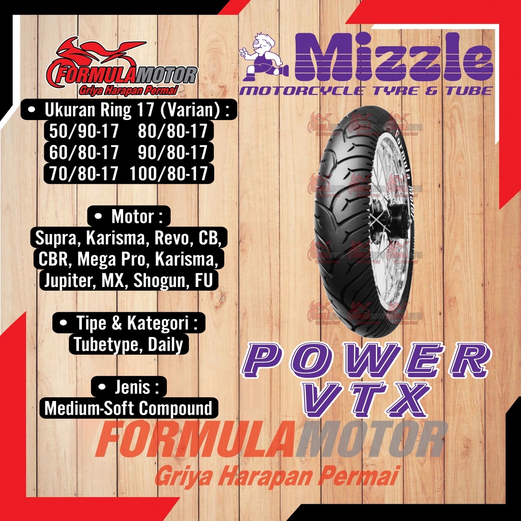 Jual Ban Motor Mizzle Power Vtx Ring Tubetype Non Tubles Pilih Ukuran Shopee Indonesia