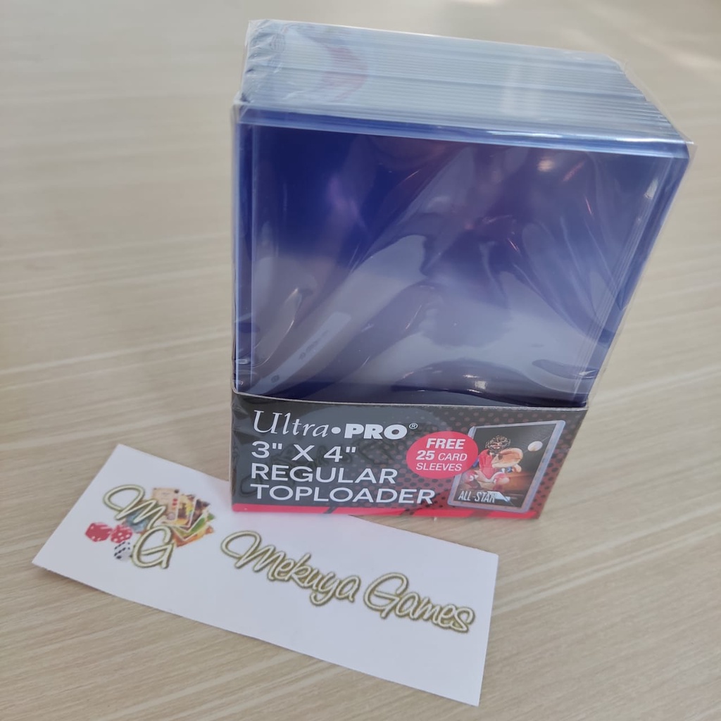 Jual Ultra Pro Regular Toploader 3x4" dan Card Sleeves 25ct TCG Sport K