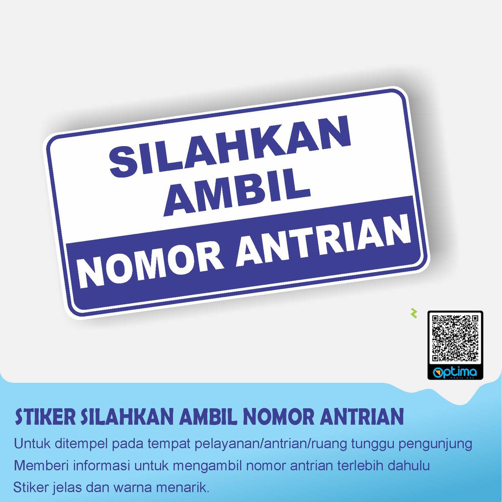 Jual Stiker Silahkan Ambil Nomor Antrian Shopee Indonesia