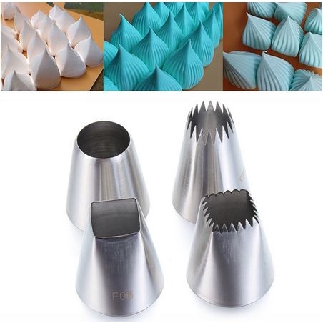 Jual Square Round Icing Piping Nozzles (4pcs) | Shopee Indonesia