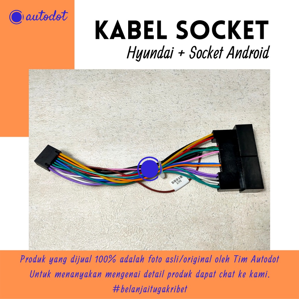 Jual Kabel Adaptor Socket Hyundai / Soket Radio Tape Head Unit Hyundai