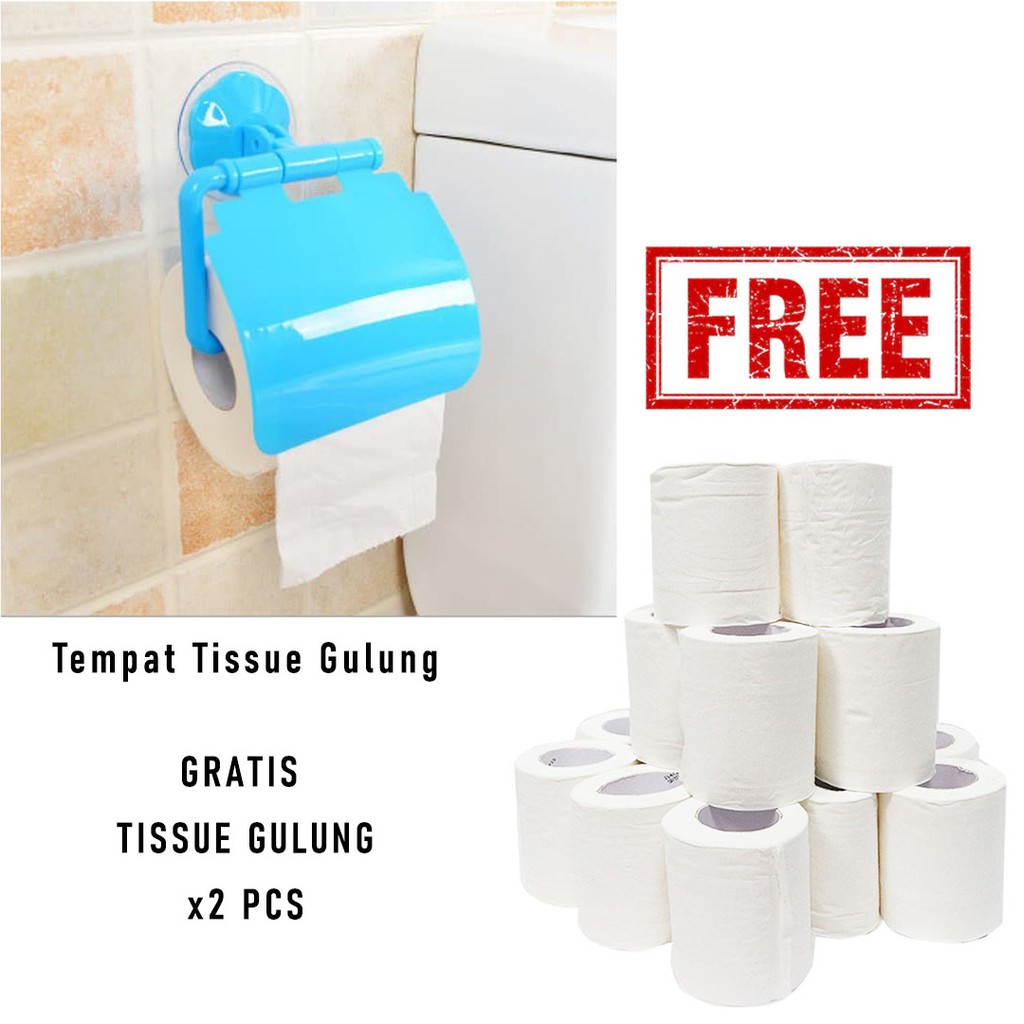 Jual PROMO Tempat Tissue Gulung Toilet Kamar Mandi WC Roll Vacuum Bonus ...