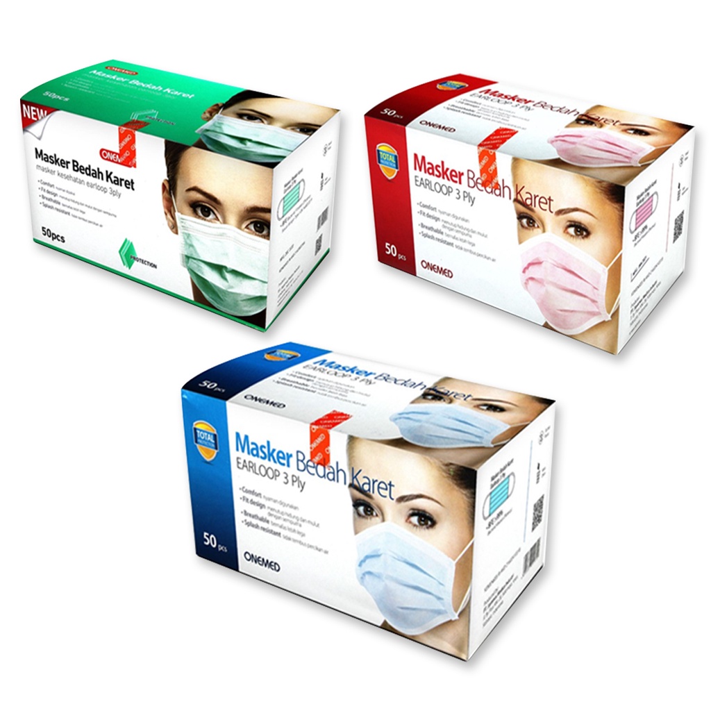 Jual Masker Karet Medis Earloop Onemed isi 50 Pcs | Shopee Indonesia