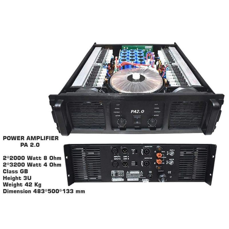 Jual Power PA 2.0 Class GB untuk subwoofer lapangan by wisdom Shopee