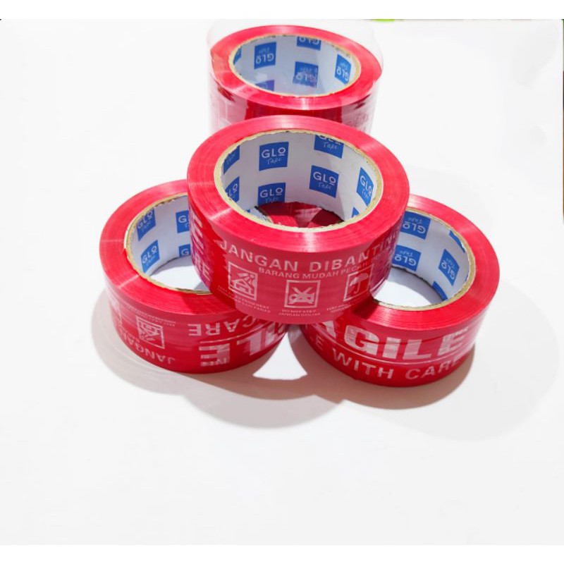 Jual LAKBAN FRAGILE 2 INCH GLO TAPE 90 YARD | Shopee Indonesia
