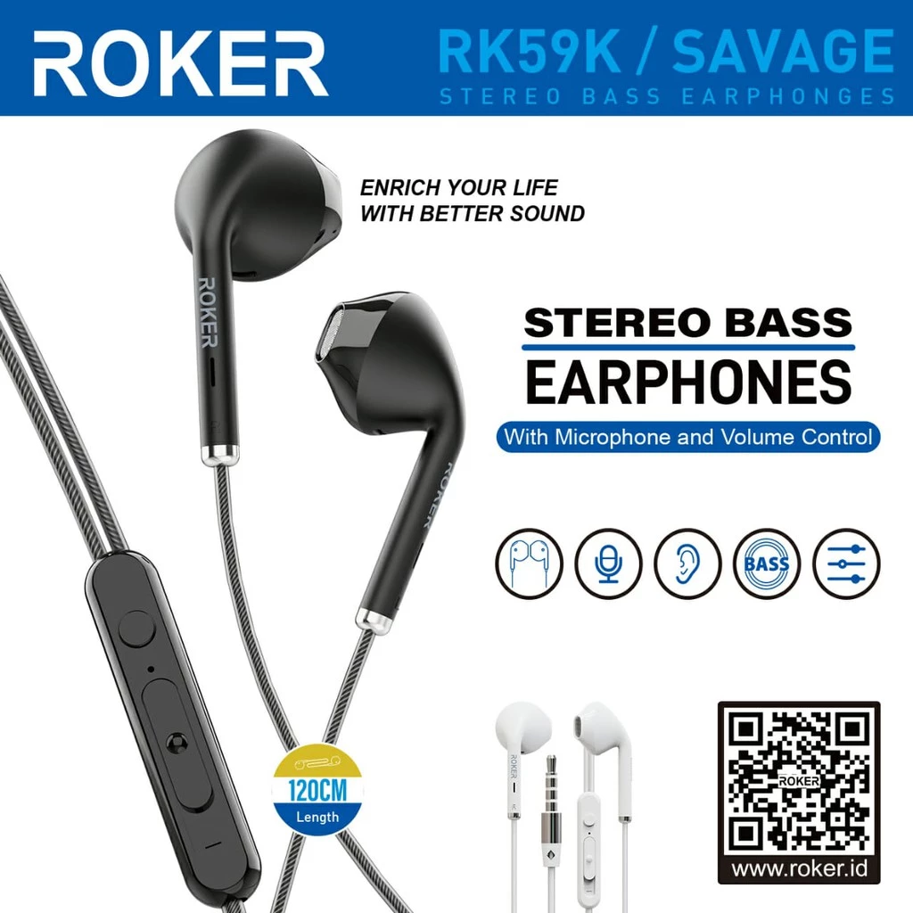 Handsfree/Earphone Roker Savage