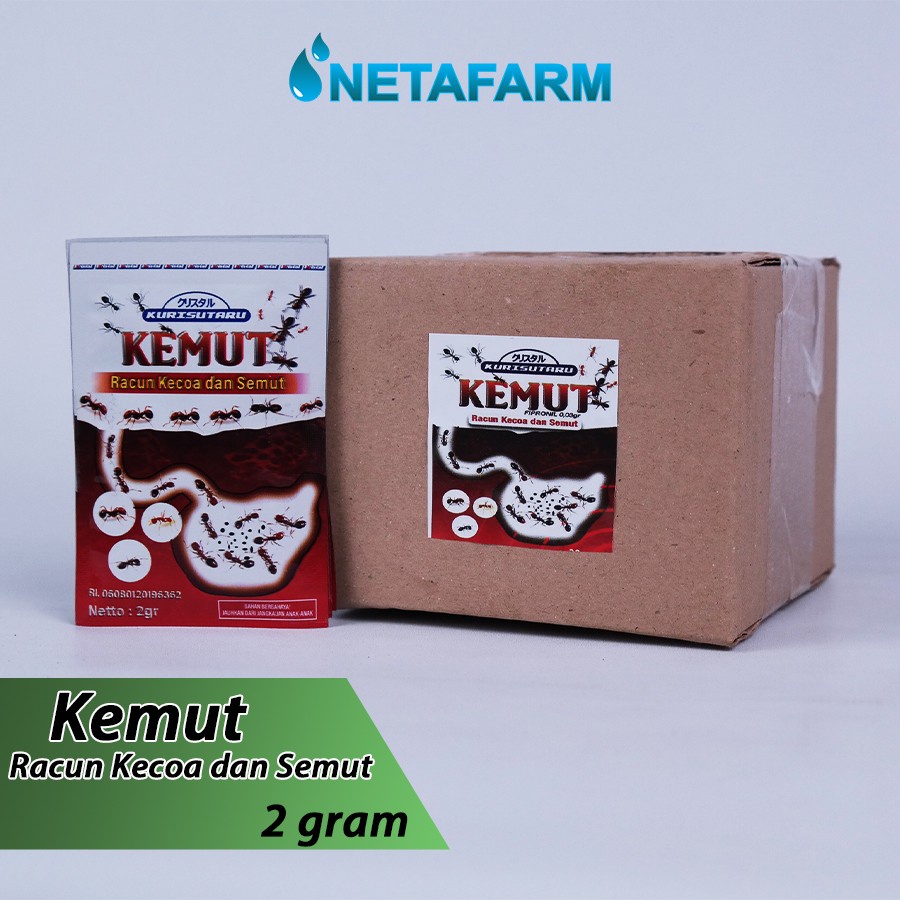 Jual Pembasmi Semut dan Kecoa FIPRONIL KEMUT Sachet 2 gr - 1 Dus ...