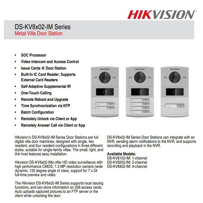 Jual Hikvision Standalone Access Control Terminal DSKV8102IM 1.3 MP