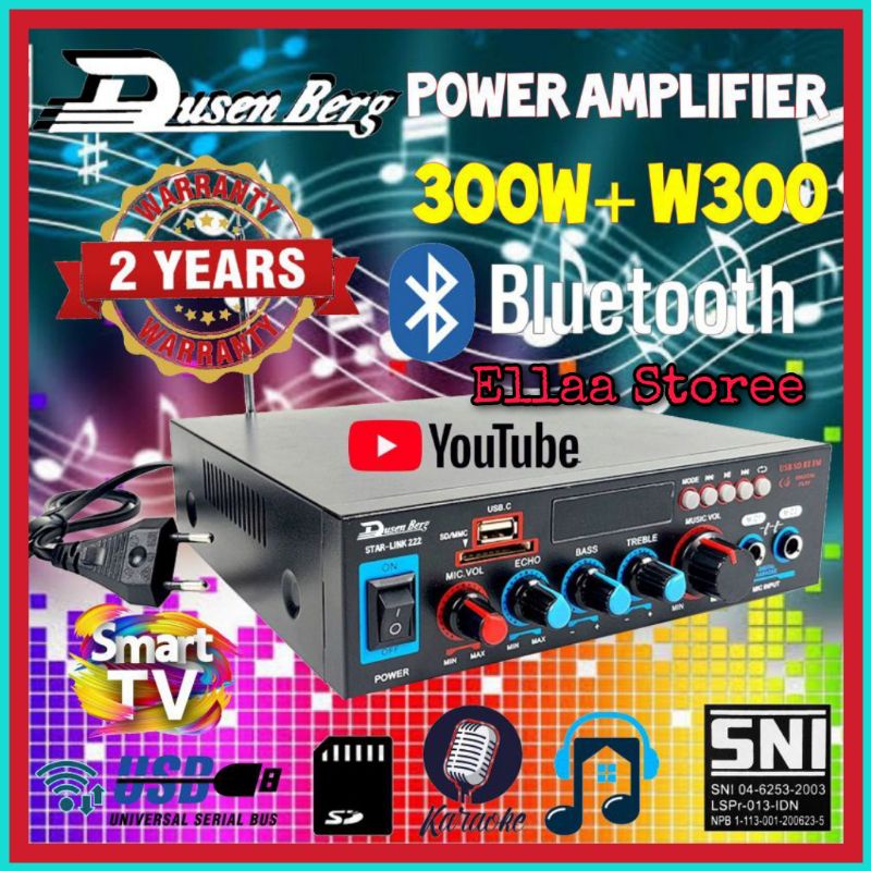 Jual POWER AUDIO AMPLIFIER DUSENBERG STAR LINK 222 BLUETOOTH KARAOKE ...