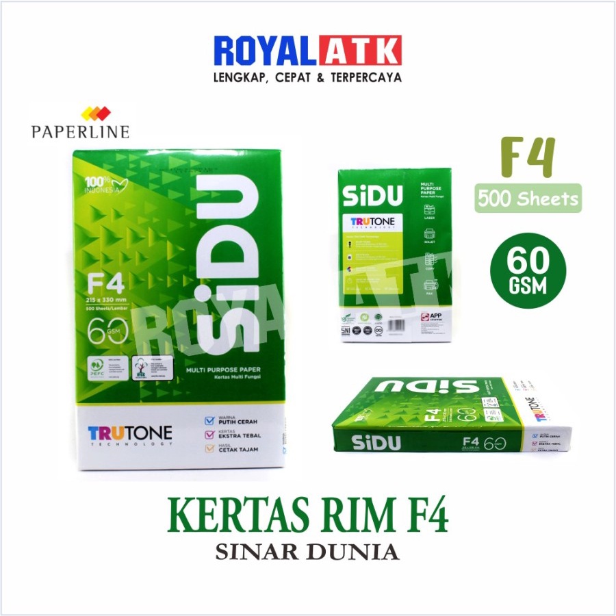 Jual Kertas Hvs F4 60gsm Sidu Sinar Dunia Shopee Indonesia