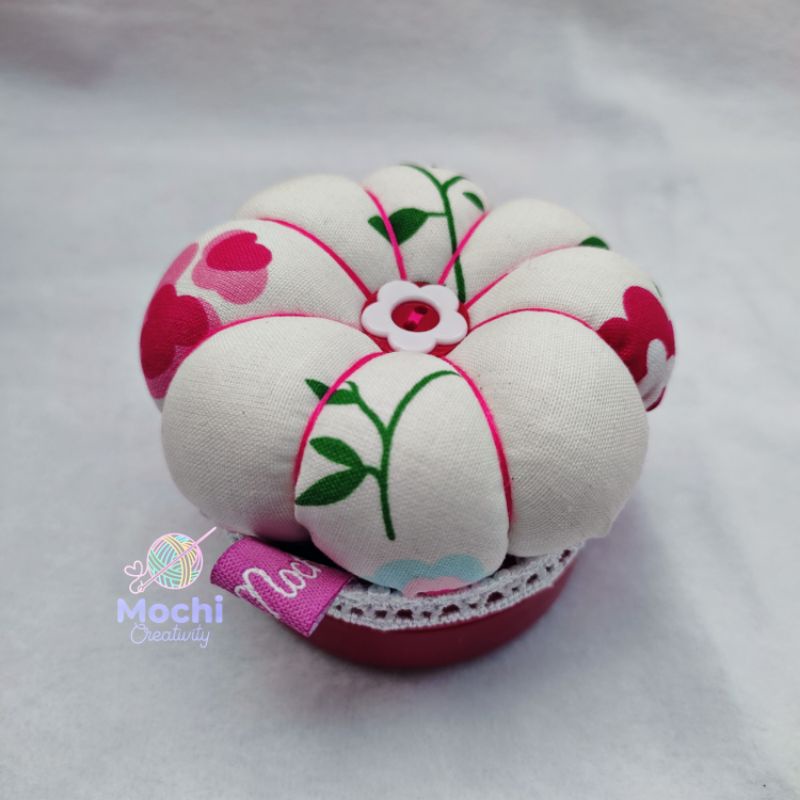 Jual Pincushion Tempat Jarum Pentul Peniti Jilbab Motif Bunga Seri 2
