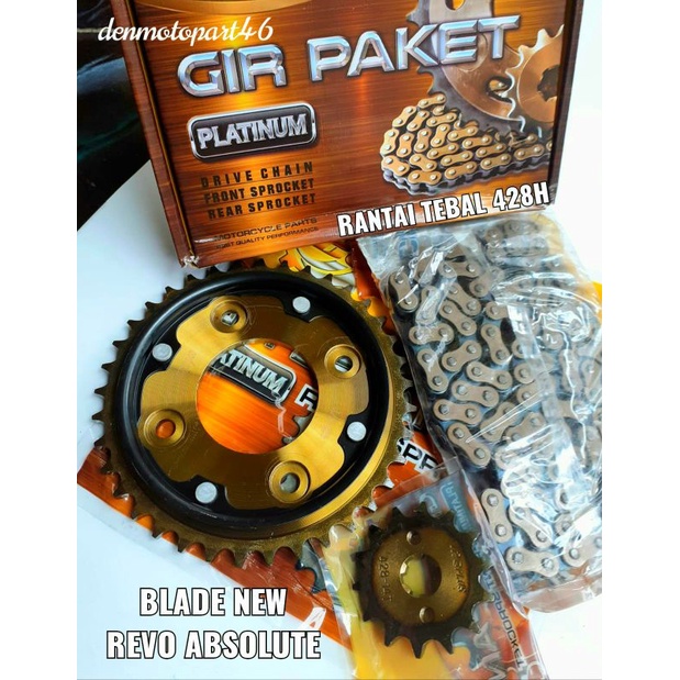 Jual Gear Gir Rantai Set Paket Honda BLADE NEW / REVO ABSOLUTE / REVO ...