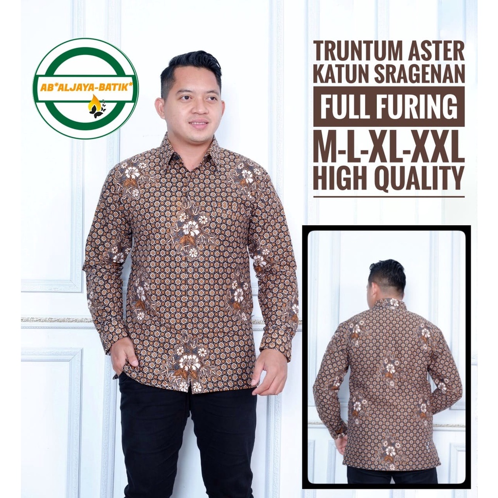 Jual Batik Pria Truntum Aster Kemeja Batik Pria Lengan Panjang By