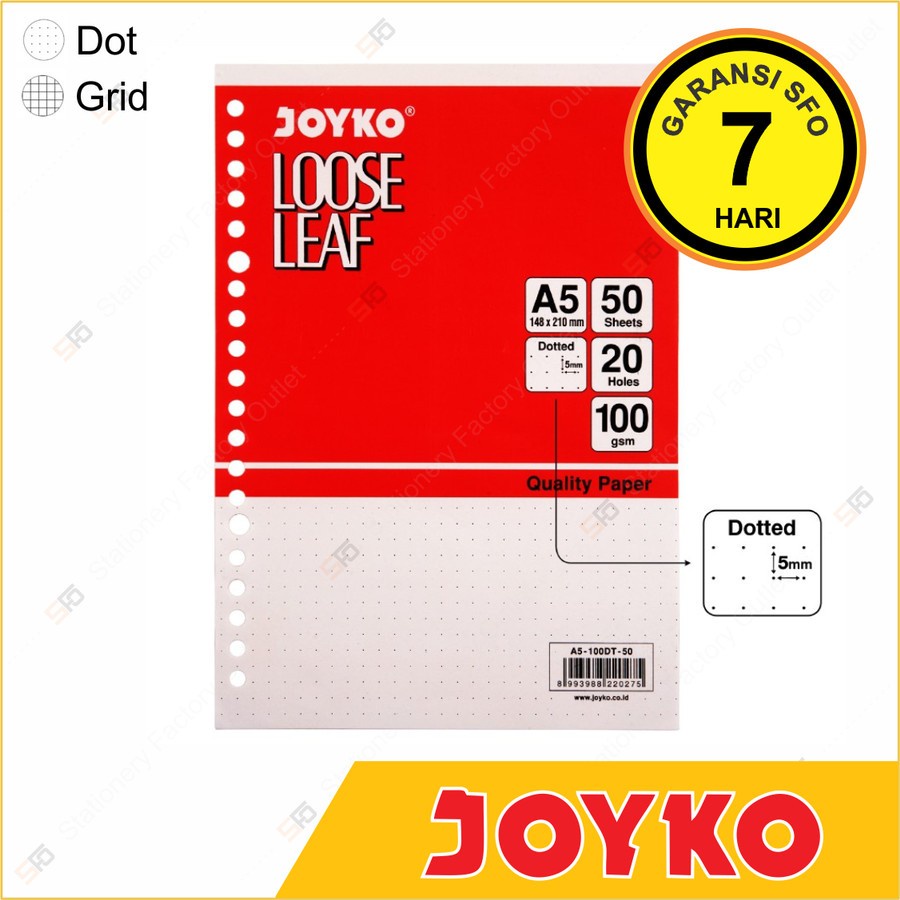 Jual Loose Leaf A5 Dot Grid Joyko Isi 50 - 100 Gram - SFO Semarang ...