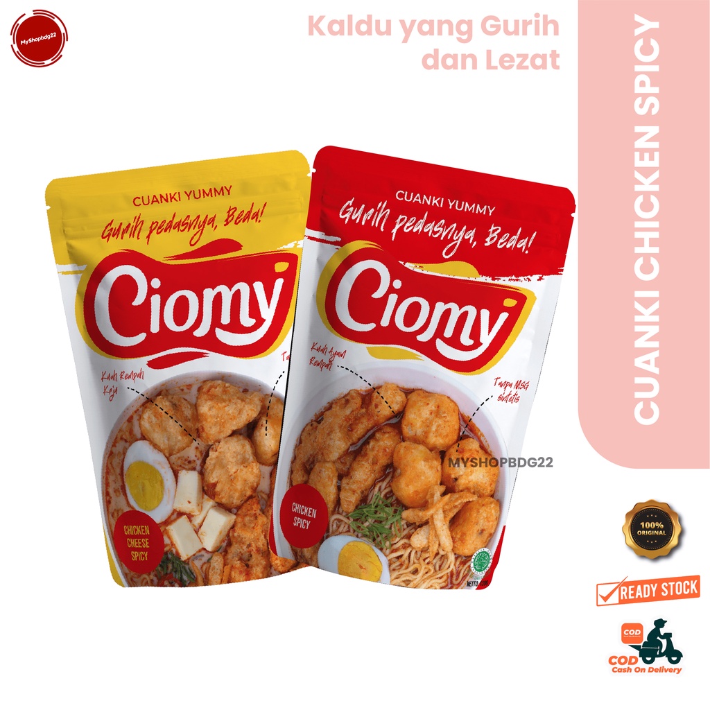 Jual Ciomy Cuanki Chicken Spicy Baso Aci Non Msg Hallal Shopee Indonesia