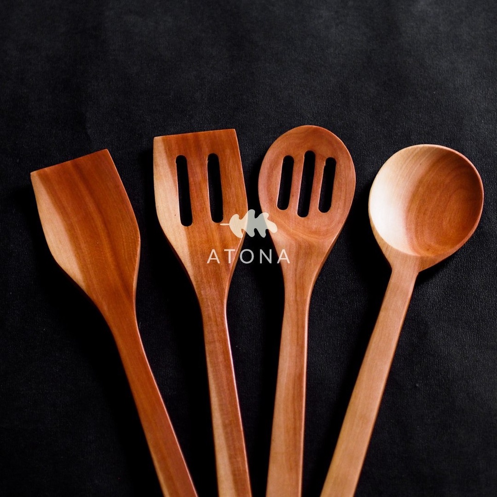 Jual Spatula Kayu Spatula Kayu Set Isi Shopee Indonesia