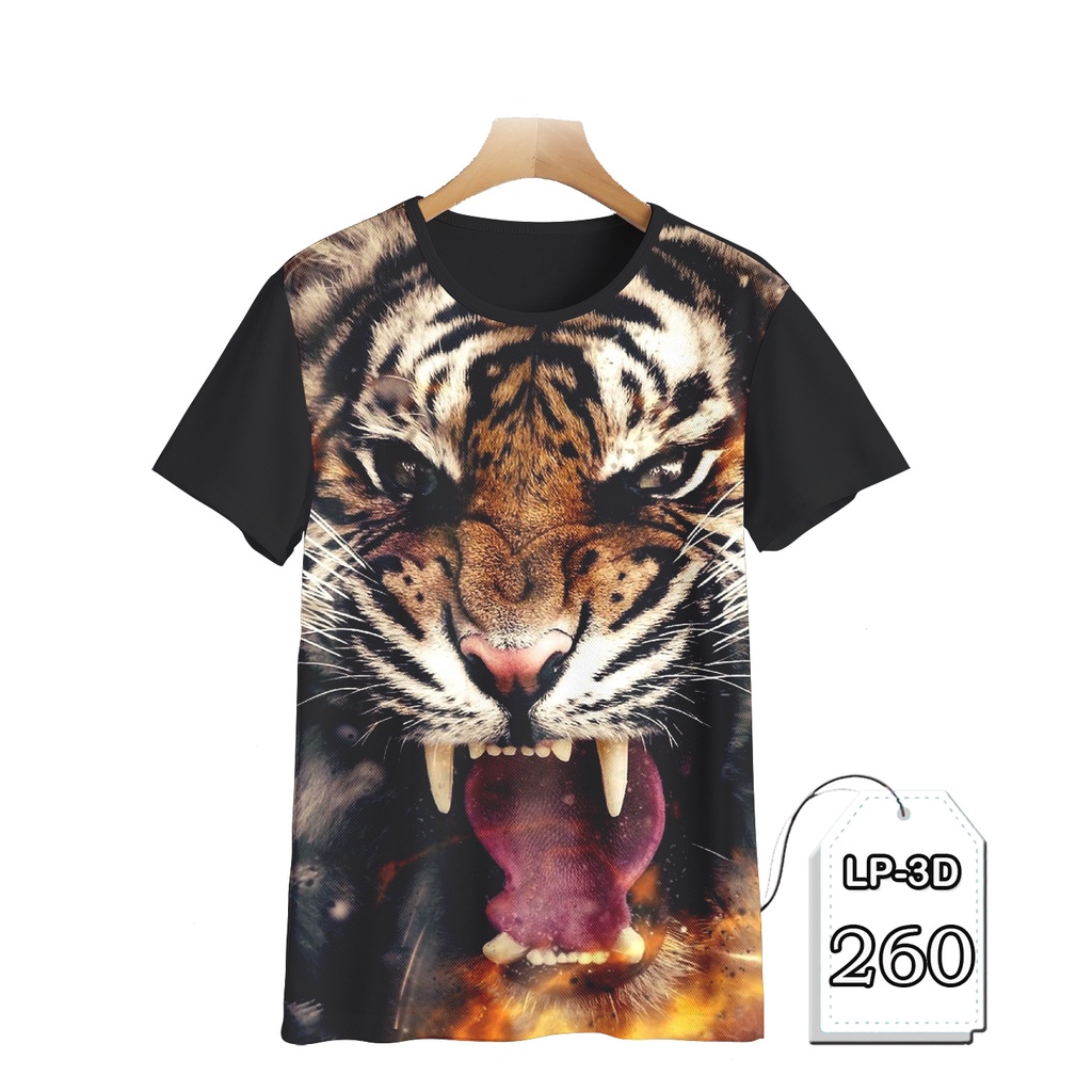 Jual Kaos Harimau Sumatera Baju Dewasa Unik dan Lucu Printing 3D ...