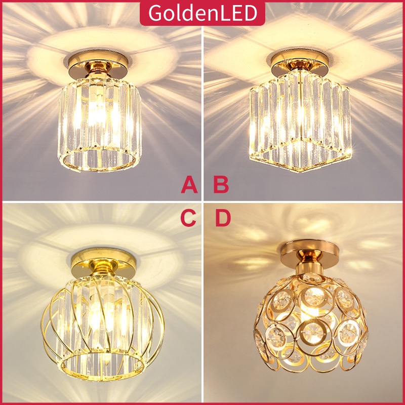 Jual Golden LED Lampu Plafon Lampu Kristal Plafon Rumah Lampu Ceiling ...