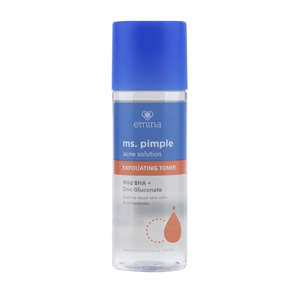 Jual EMINA Ms Pimple Acne Solution Exfoliating Toner Mild BHA 100 ml