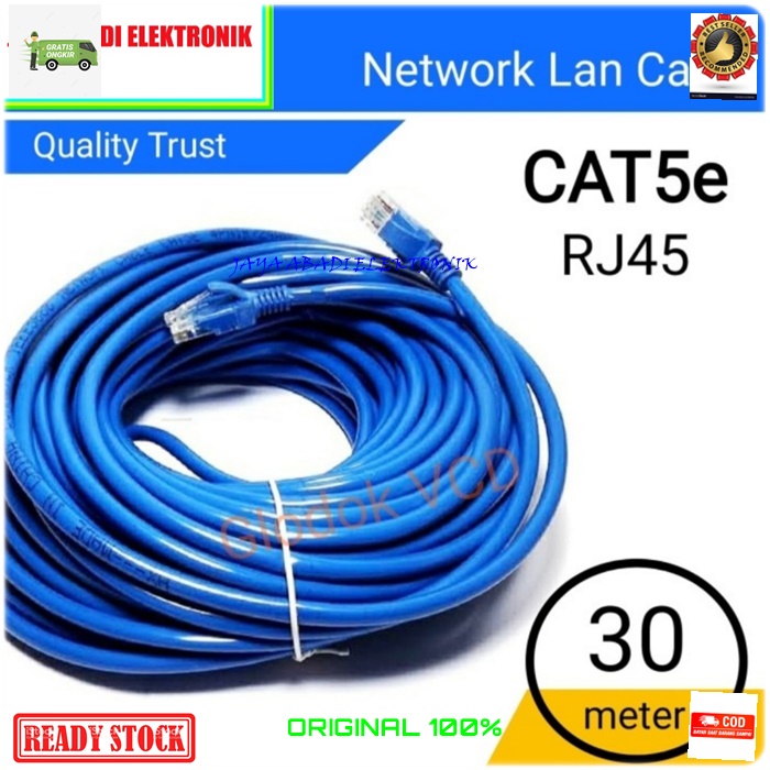 Jual G566 ORI KABEL LAN RJ45 30 METER CAT5 UTP INTERNET WIFI HOTSPOT ...