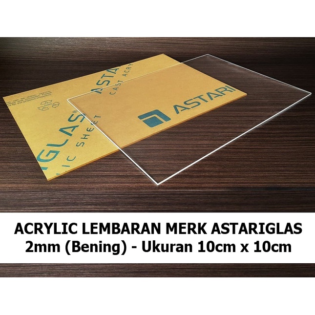 Jual Akrilik Lembaran 10cm X 10cm 2mm Bening Astariglas Acrylic Grosir