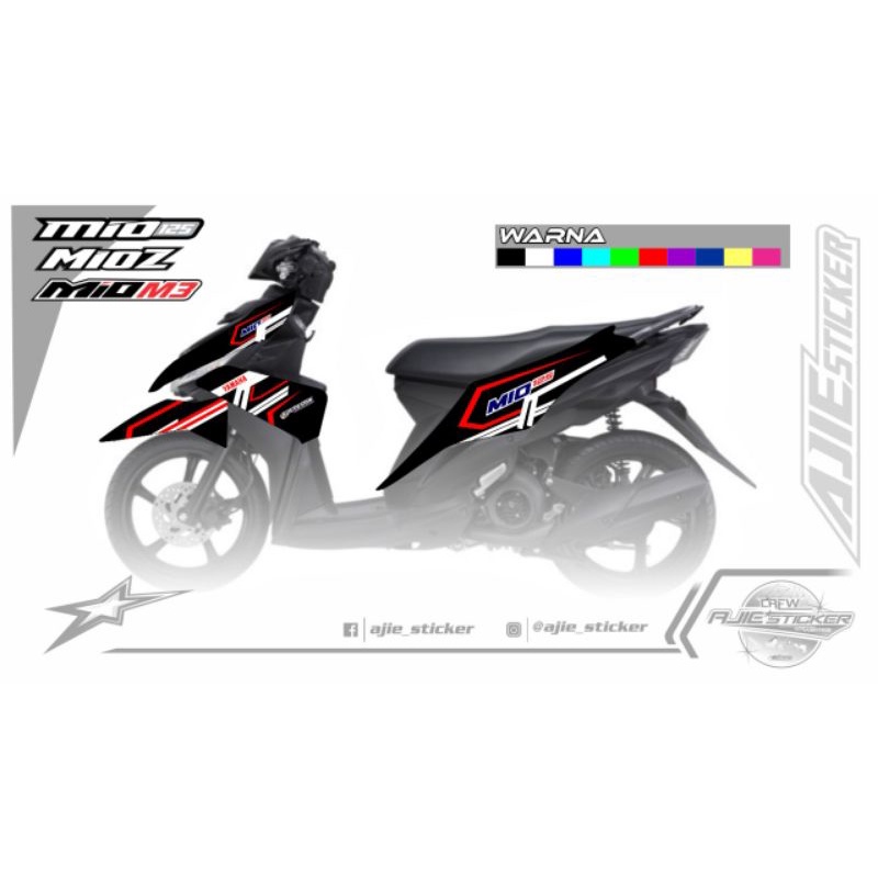 Jual Sticker Striping MIO Z - MIO 125 - MIO M3 | Shopee Indonesia