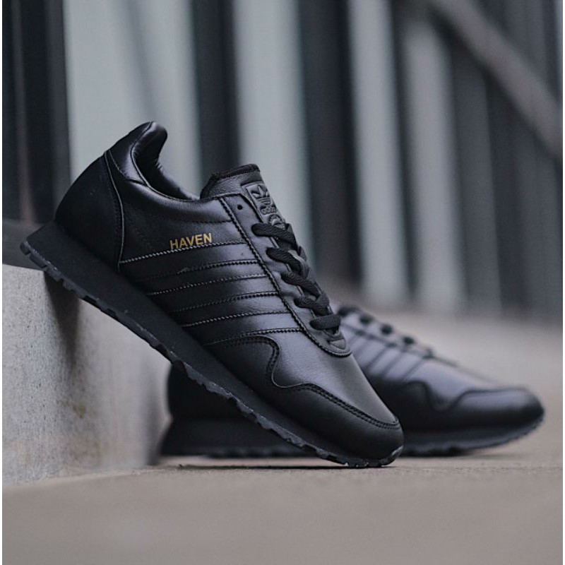 Jual Baqicot Store Adidas Haven All Black Leather 100 Original Shopee Indonesia