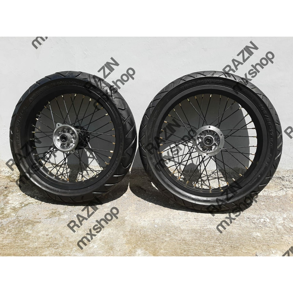 Jual Sepaket Rakitan Velg Set Ban Set Supermoto Klx 150L Bf Dtracker ...