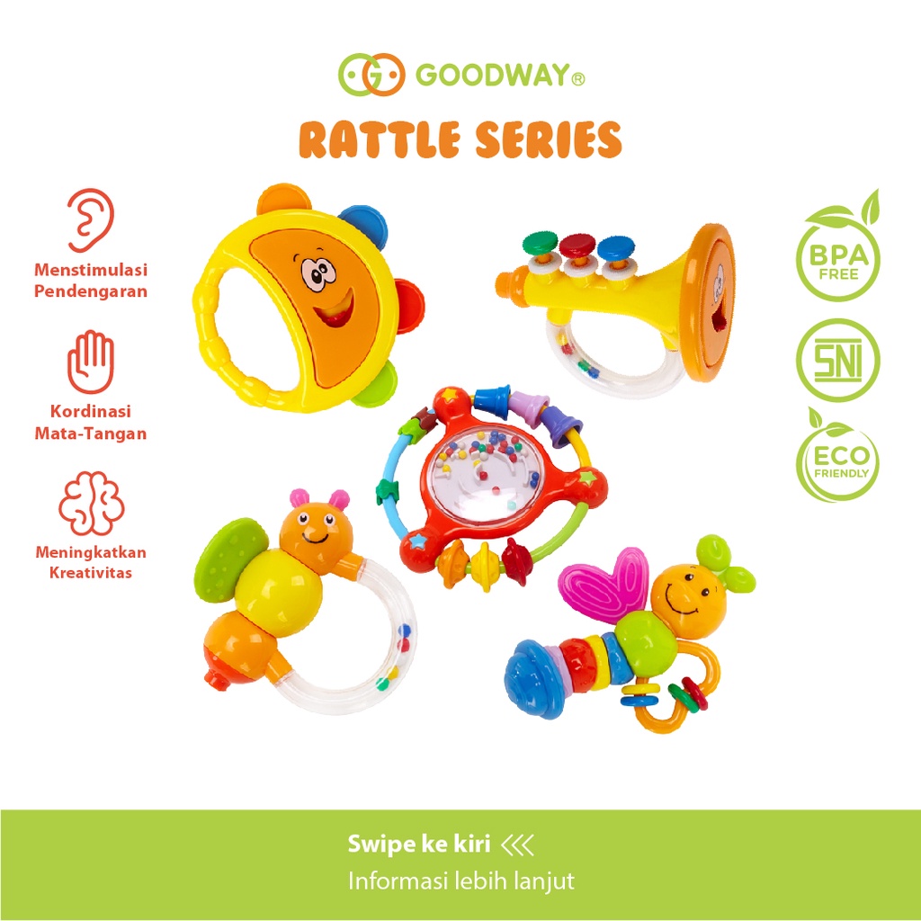 Jual Goodway Rattle Baby gigitan bayi / baby teether / baby cheweing ...
