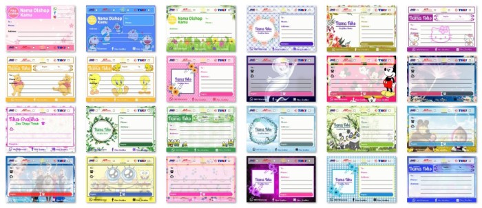 Jual Template Desain Label Pengiriman Barang Toko Terbaru PSD KL167 ...