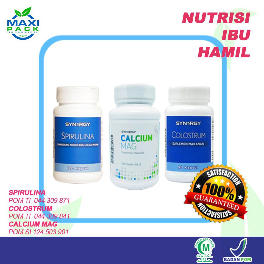Jual Colostrum + Spirulina + Calmag Makanan Dan Minuman Untuk Ibu Hamil MaxiPack Shopee