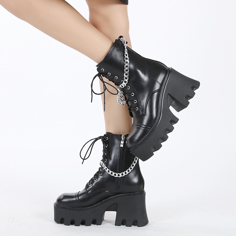 Fancy NT Black Martin Boots for Women (Black)