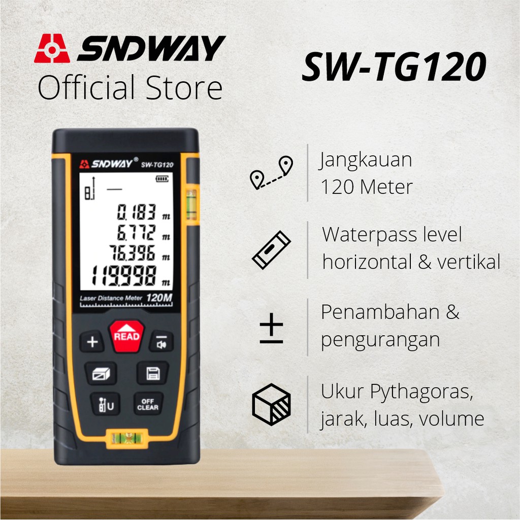 Jual Sndway Meteran Laser Distance Meter Meteran Digital