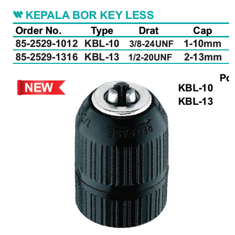 Jual Kepala Bor Tanpa Kunci Mm Keyless Drill Chuck Wipro