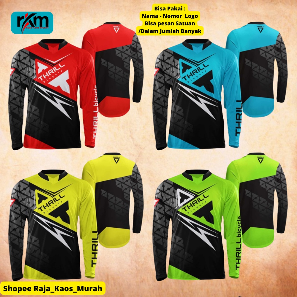 Jual Jersey Sepeda Thrill Bicycle 2020 MTB DH Custom | Shopee Indonesia