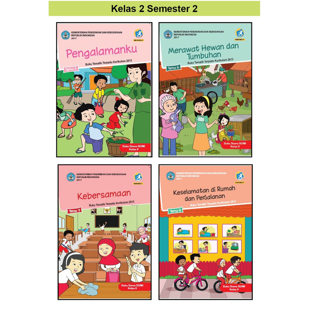 Jual PAKET BUKU TEMATIK SD KELAS 2 SEMESTER 2 TEMA 5 6 7 8 K13 EDISI ...