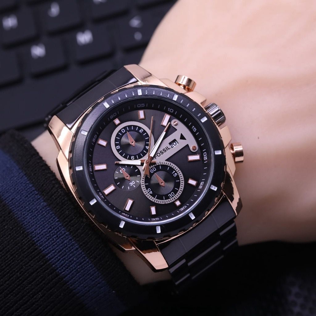 Jual Jam Tangan Pria 5 Varian Tanggal Aktif Crono Variasi Free Box ...