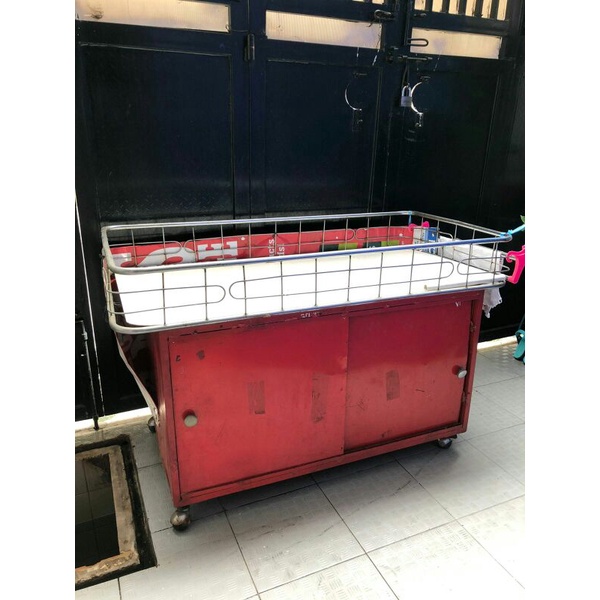 Jual rak obral wagon besi box keranjang obral bekas layak pakai ambil ...