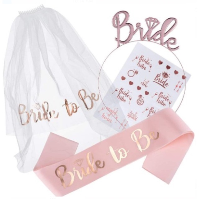 Jual Paket Sash Selempang Mahkota Bride To Be Bridal Shower | Shopee ...