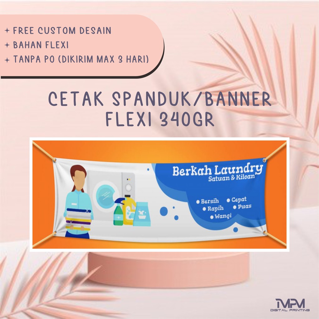 Jual CETAK SPANDUK/BANNER - FLEXI 340GR | Shopee Indonesia