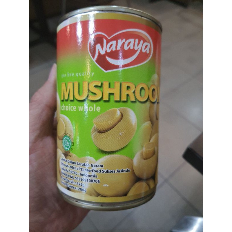 Jual Naraya Mushroom Jamur Kancing Dalam Kaleng Shopee Indonesia