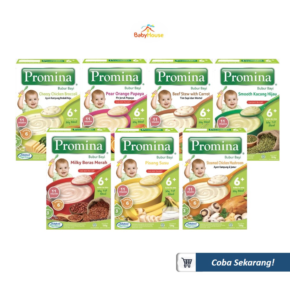 Jual Promina Bubur Sereal Bayi 6+ Box 120 Gram | Shopee Indonesia