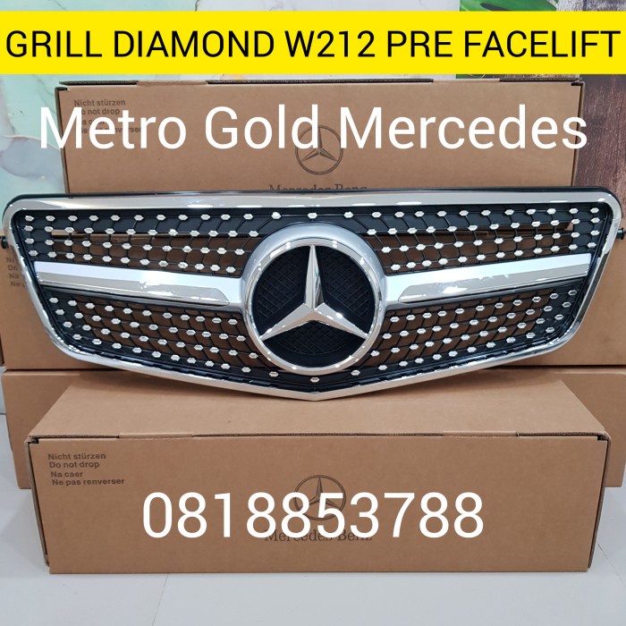 Jual Diamond Grill Grill W212 Pre Facelift Chrome Glossy Mercedes Benz