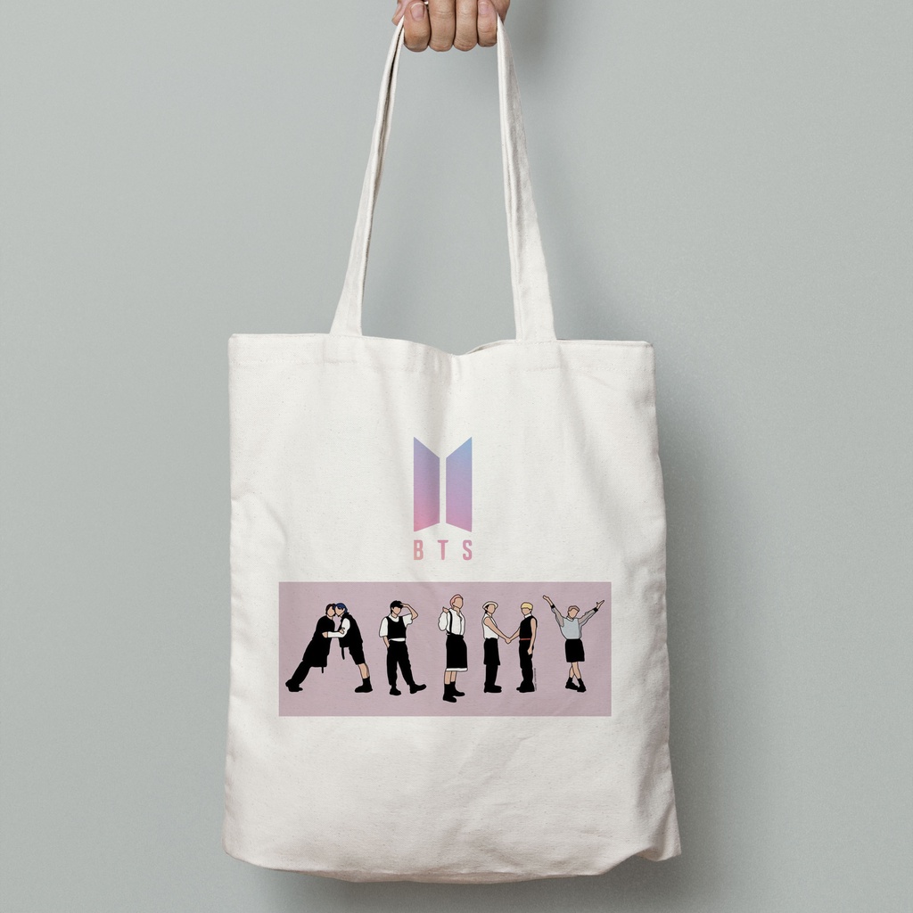 Jual TOTEBAG BTS ALL MEMBER ARMY | Tas Kanvas Resleting V Jimin ...